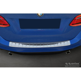 RVS Achterbumperprotector passend voor BMW 2 Active Tourer F45 2013-2021 met M-Pakket 'Ribs'