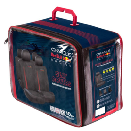 Red Bull Oracle Universele stoelhoezenset MV1 - 10-delige set - Zwart/Rood - geschikt voor Side-Airbags