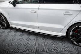 Maxton Design SIDESKIRTS DIFFUSERS V.3 AUDI RS3 SEDAN 8V FACELIFT Gloss Black