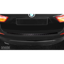 Echt 3D Carbon Achterbumperprotector passend voor BMW X4 F26 2014-2018 'Ribs'