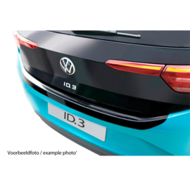 ABS Achterbumper beschermlijst passend voor Volkswagen Transporter T6 Caravelle/Multivan 9/2015- met achterdeuren 'Ribbed' Glanzend zwart