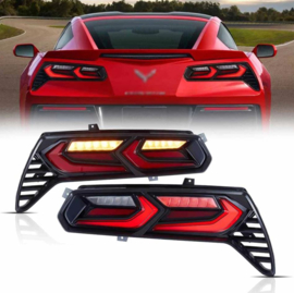 VLAND LED-achterlichten voor 2014–2019 Chevrolet Corvette C7 Kleur: Rood Helder