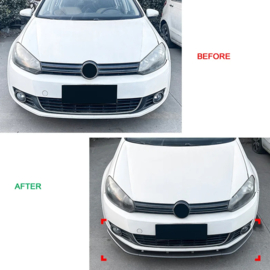 AutoStyle Voorspoilerlip passend voor Volkswagen Golf VI 2008-2012 excl. GTi/R (Glanzend Zwart ABS)