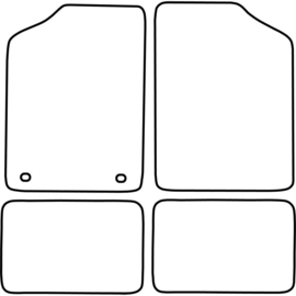 Automatten passend voor Volkswagen Golf III Cabrio 1992-1998 & Golf IV Cabrio 1998-2002