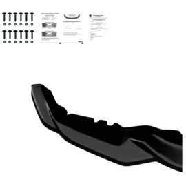Oneway Voorspoilerlip passend voor BMW M2 F87 2016-2020 - Versie 2 - Glanzend zwart