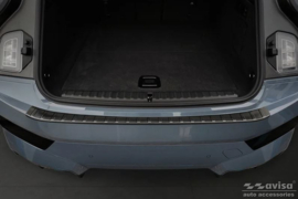 Zwart RVS Achterbumperprotector passend voor BMW iX (I20) 2021- 'Ribs'