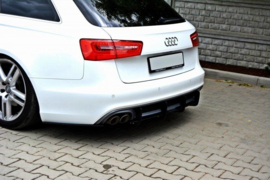 Maxton Design Achterdiffuser & Achterzijsplitters Audi A6 S-Line C7 (uitlaat 1x2)