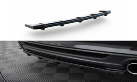 Maxton Design CENTRALE ACHTERSPLITTER AUDI A5 S-LINE F5 COUPÉ / SPORTBACK (MET VERTICALE SPIJLEN) Gloss Black