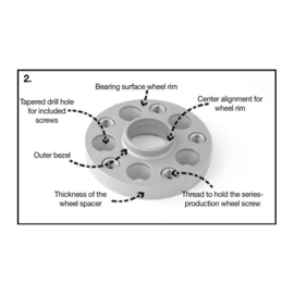 H&R DRA-Systeem Spoorverbrederset 60mm per as - Steekmaat 4x100 - Naaf 57,1mm - Boutmaat M12x1,5 - passend voor BMW/Seat/Volkswagen