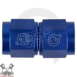 Verbinder recht female / female D12 - Blauw