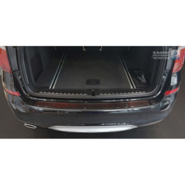 RVS Achterbumperprotector 'Deluxe' passend voor BMW X3 F25 2014-2017 Zwart/Rood-Zwart Carbon