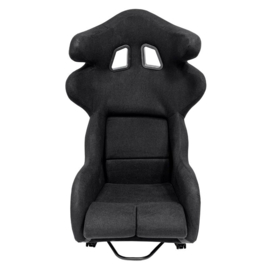 Sportstoel 'JJ' - Zwart - Vaste polyester rugleuning - incl. sledes