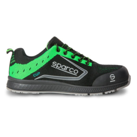 Sparco Lichtgewicht Werkschoenen Cup S1P Adelaide Zwart/Groen Maat 45