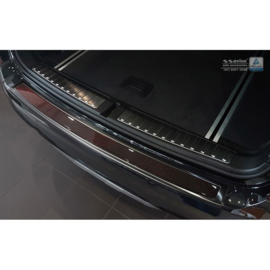 RVS Achterbumperprotector 'Deluxe' passend voor BMW X3 F25 2014-2017 Zwart/Rood-Zwart Carbon