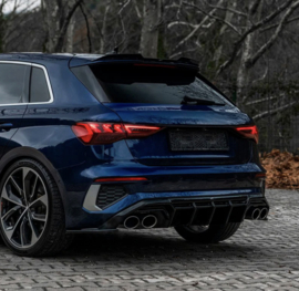 Oneway Dakspoiler passend voor Audi A3/S3/RS3 (8Y) Sportback 2020-2024 & Facelift 2025- - Glanzend zwart