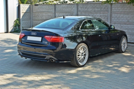 Maxton Design CENTRALE ACHTERSPLITTER AUDI A5 S-LINE 8T COUPÉ / SPORTBACK (MET VERTICALE BALK) Gloss Black