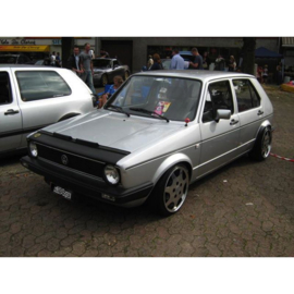 Motorkapsteenslaghoes passend voor Volkswagen Golf I/Jetta I 1977-1983 (+ cabrio 1983-) + Alfa Romeo 75 1985-1991 zwart