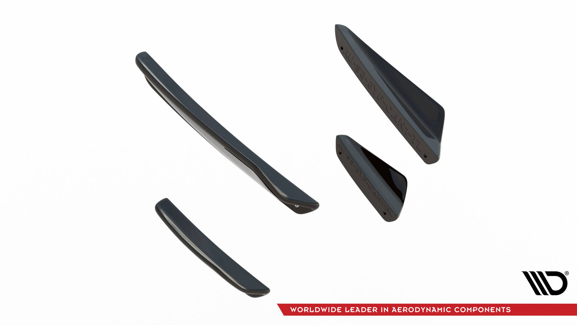 Maxton Design Voorbumpervleugels (Canards) Audi S3 Sportback / A3 S-line Sportback 8Y Facelift