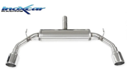 InoXcar 100% RVS Dubbele Sportuitlaat passend voor Alfa Romeo Giulietta 1750Tbi Veloce (240pk) 2016- 100mm X-Race (Ø60mm)