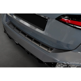 Zwart RVS Achterbumperprotector passend voor BMW 2-Serie (U06) Active Tourer (incl. M-Pakket) 2021- 'STRONG EDITION'