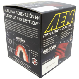 AEM Universeel Luchtfilter Dryflow Short Neck - Tapered - Ø76mm - 152/130x130mm