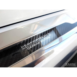 RVS Achterbumperprotector 'Deluxe' passend voor BMW X5 G05 M-Pakket 2018- 'Performance' excl. M-Competition Zilver/Zwart Carbon
