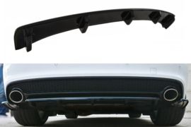 Maxton Design CENTRALE ACHTERSPLITTER AUDI A5 S-LINE 8T FL COUPÉ / SPORTBACK (MET VERTICALE BALK) Gloss Black