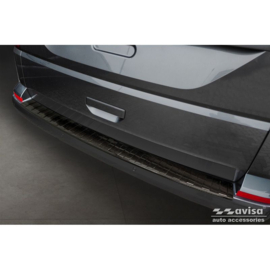 Echt 3D Carbon Achterbumperprotector passend voor Volkswagen Caravelle T6 2015-2019 & Caravelle T6.1 2019- (met achterklep) 'Ribs'