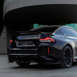 Oneway Achterbumperskirt (Diffuser) passend voor BMW M2 G87 Coupe 2023- - Glanzend zwart