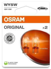 Osram Original Halogeen lampen - T10 - 12V/5W - set à 2 stuks - Amber