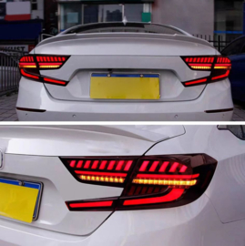 VLAND LED-achterlichten voor Honda Accord 2018-2022 10e generatie met amber sequentiële richtingaanwijzer Kleur: Gerookt
