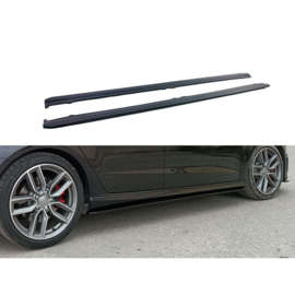 Set sideskirts passend voor Audi A3 (8V) S-Line/S3 Sportback 2012-2020 (ABS Glanzend zwart)