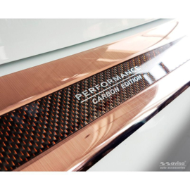 RVS Achterbumperprotector 'Deluxe' passend voor BMW X3 G01 M-Pakket 2017-2021 & FL 2021- 'Performance' Koper 'Brushed Mirror'/Koper Carbon