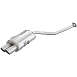 100% RVS Sportuitlaat passend voor BMW 3-Serie E36 323i 24v 1992- 2x80mm Racing