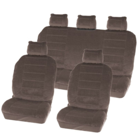 Stoelhoezenset 'Washington' grijs - 9-delig - ook geschikt voor Side-Airbags