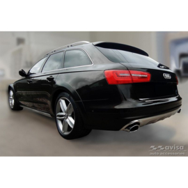RVS Achterbumperprotector passend voor Audi A6 Allroad 2011-2018 'Ribs'