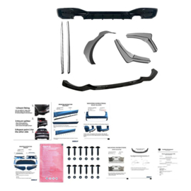 Oneway Complete bodykit passend voor BMW 1-Serie F20/F21 M-Power Facelift 2015-2019 - Glanzend zwart