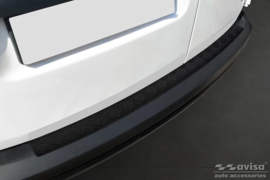 Matzwart Aluminium Achterbumperprotector passend voor Volkswagen Caddy 2004-2015 & FL 2015-2020 'Riffled Plate'