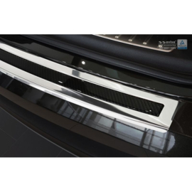 RVS Achterbumperprotector 'Deluxe' passend voor BMW X6 F16 2014-2019 Chroom/Zwart Carbon excl. M-Pakket