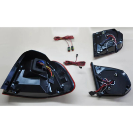 AutoStyle Set Golf 8-Look LED Achterlichten passend voor Volkswagen Golf VI 2008-2012 excl. Variant - Rood/Helder/Rookgrijs - incl. Dynamic Running Light