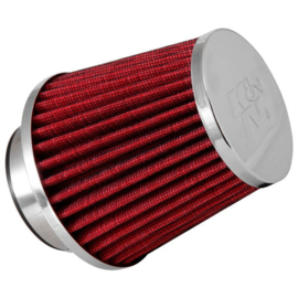 K&N RG-Serie universeel vervangingsfilter met 3 aansluitdiameters - Lengte 114mm - Rood (RG-1003RD-L)