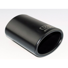 Ulter Sport Uitlaatsierstuk - Ovaal 95x65mm - Lengte 120mm - Montage 40-55mm - Zwart RVS