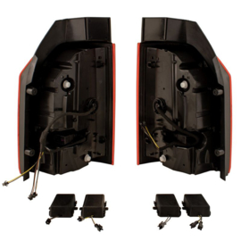 Set LED Achterlichten passend voor Volkswagen Transporter T6 2015-2020 (met achterklep) - Rood/Rookgrijs - incl. Dynamic Running Light