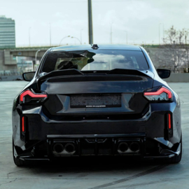 Oneway Achterbumperskirts (Hoeken) passend voor BMW M2 G87 Coupe 2023- - Glanzend zwart