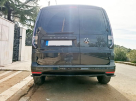 Achterbumperskirt (Diffuser) passend voor Volkswagen Caddy V Box/MPV 2020- (ABS Glanzend zwart)