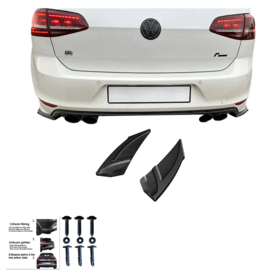 Oneway Achterbumperskirts (Hoeken) passend voor Volkswagen Golf VII HB R 2013-2016 – Glanzend zwart