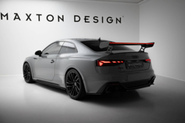 Maxton Design Carbon Spoiler met externe beugels, V.2 + LED Audi A5 / A5 S-Line / S5 / RS5 Coupé F5 / F5 Facelift