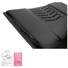Oneway Motorkapluchtinlaat (Scoop) passend voor Volkswagen Amarok MK1 2010-2022 & Nissan Navara D40 2005-2010 - Glanzend zwart