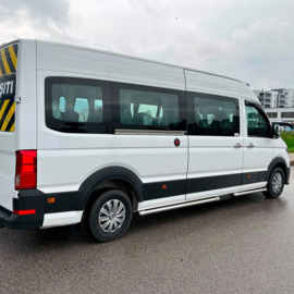 Oneway Set spatbordverbreders (Trims) passend voor Volkswagen Crafter MK2 & MAN TGE MK1 PreFacelift 2016- – Matzwart