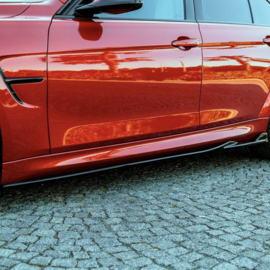 Oneway Set Sideskirts passend voor BMW M3 F80 2014-2018 - Glanzend zwart